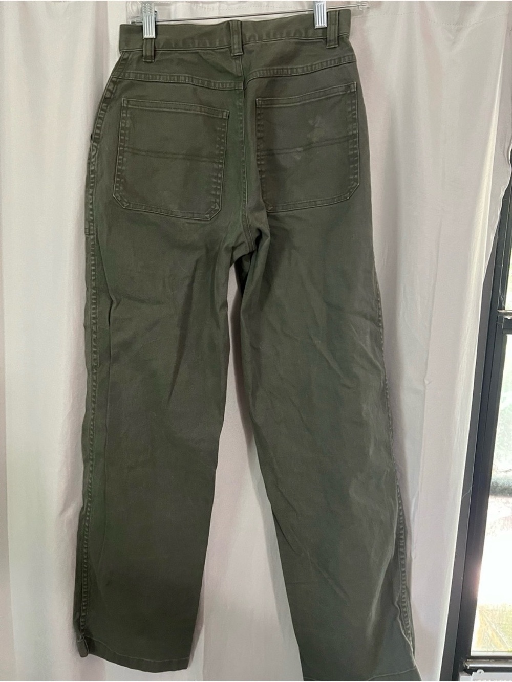 Women's Olive Green Utility Pants L.L.Bean - Picture 2 of 3